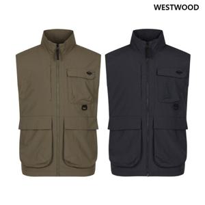 [웨스트우드] 남성 플리스 안감 바람막이 조끼 (2컬러) WN3MCVT603