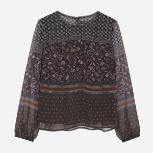 [써스데이아일랜드][여성]보헤미안 플라워 보더 블라우스 T256MBL153W