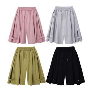 남자 더블 스냅 시티보이 핀턱 밴딩 하프팬츠 DS-PTH-Q158