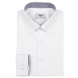 [레노마(셔츠)]스판 솔리드 배색    일반핏 긴팔셔츠 RZRSG0010WH