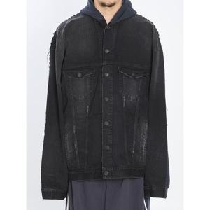 발렌시아가 데님 자켓 850703 BLACK
