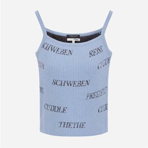 [써스데이아일랜드]타이포 전판 자카드 골지나시 탑 T256MVT901W