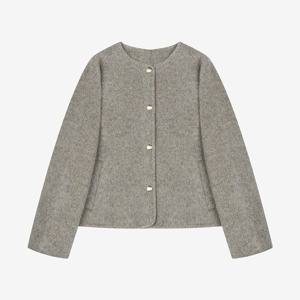 [씨]핸드메이드 노카라 울 자켓 SLJRZ0127