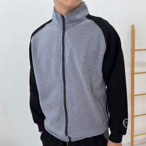 남자 기모 라인배색 반목 집업 점퍼 BT-JUW-Q006-블랙