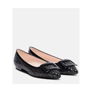 로저비비에 Gommettine 시퀸 발레리나 플랫 P01108274