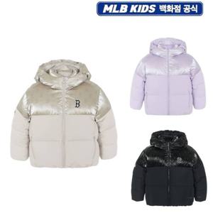 글로시 모노그램 배색 숏 구스다운(7ADJM0456)