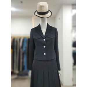 SI 세이브존04 텍스쳐 쓰리버튼 크롭 자켓 SIJ2121300BK