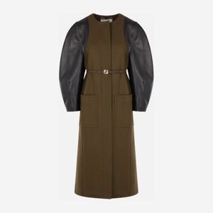 펜디 올리브 그린 울 펠트 싱글브레스트 코트 FF6150 AJ0KF1T6G