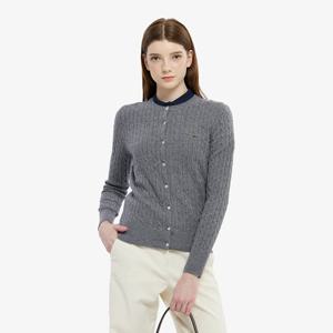 [라코스테공식] 여성 케이블 크루넥 가디건 AF092E-55N CCA