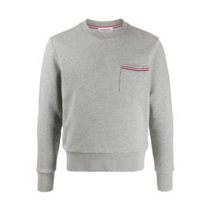톰브라운 MJT234A 03377 055 체스트 포켓 RWB 루프백 스웨트 라이트그레이 남성 맨투맨