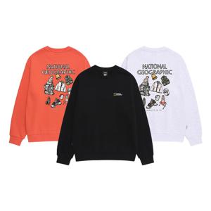 내셔널지오그래픽N254USW902 트레져 컨셉 아이템 그래픽 기모 맨투맨 3종택 1