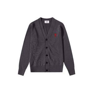 AMI 하트 로고 메리노 울 가디건 (HKC111 KN0025 055)