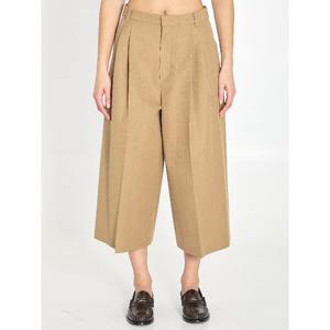 셀린느 플리츠 웨이스트 와이드 크롭 팬츠 RP0FP984C 02BG