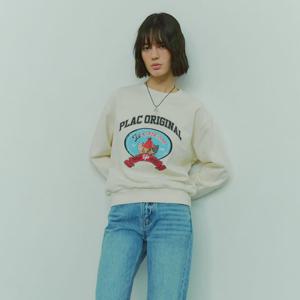 [플랙진]플랙 여성 빈티지 크롭 맨투맨 스웨트 셔츠 (PWTF1WSL26W)