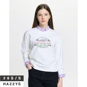 헤지스여성 HSTS6A202 그래픽 맨투맨