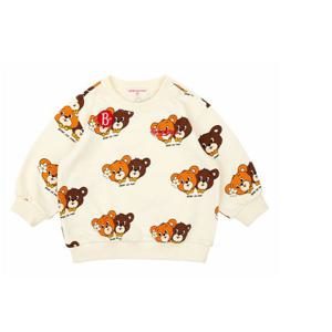 [베베드피노]올 오버 허니 베어 베이비 스웨트 셔츠BP51MR123