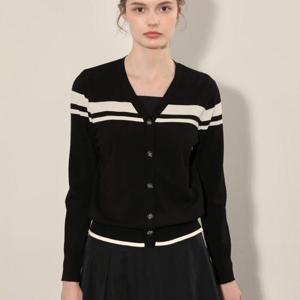 올리비아로렌 HC14 컬러블럭 포인트 기본 가디건 VOBBC4F7321