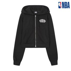NBA  여성 레터링 크롭 쭈리 후드 집업 261TJ721 블랙