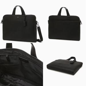 [헤지스ACC] 블랙 로고배색 가죽 서류가방 HJBA6E412BK