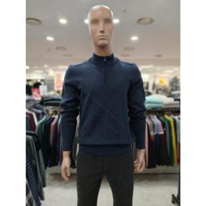 크로커다일 세이브존05 사선 자카드 하프 짚업 네이비 AAKR4336/38