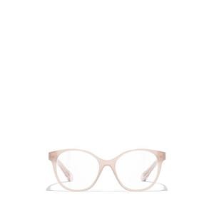 샤넬 안경 CH3493 1812 TRANSPARENT BEIGE PINK