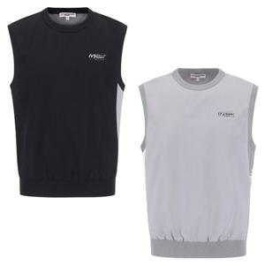 [양말증정]남성 우븐 블록 니트 베스트 (411E1SV201)