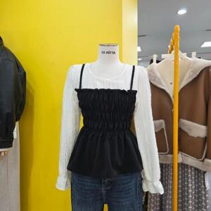 르피타 DP01 라운드뷔스티에 블라우스 L261UBL253