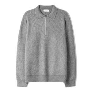 남자 프리미엄 모달 하찌 반집업 카라 니트 SG-KN-Q032-그레이