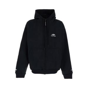 발렌시아가 3B 스포츠 아이콘 집업 후드 855304TQVN99034 Black