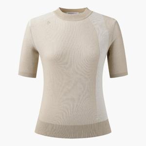 데상트골프웨어 VQA DR12WFKP31-BEGG 아크먼트(ACMT) 여성 모크넥 골지 풀오버 / Beige