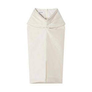 랑방 주름 디테일 미디 스커트 RWST01046256P26