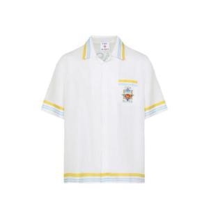 카사블랑카 반팔 셔츠 MSS26SH00304 SILKTWILL White