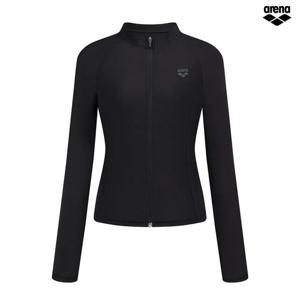 아레나 코어 여성 레귤러핏 집업 래쉬가드 A6BL1QR41 BLK