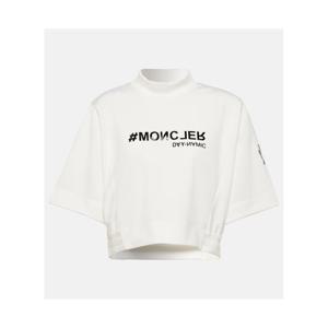 몽클레어 프린트 크롭 티셔츠 P00642949