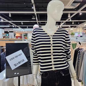 밀스튜디오 DP02 브이넥 앞단추포인트 단가라니트 LS3KTS108