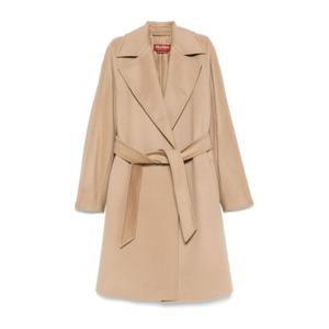 막스마라 카멜 더블브레스트 벨티드 코트 26016091600 006