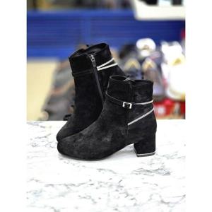 허시파피 세이브존05 여성5Cm굽스웨이드정장앵클부츠 CSDKRKSFR601