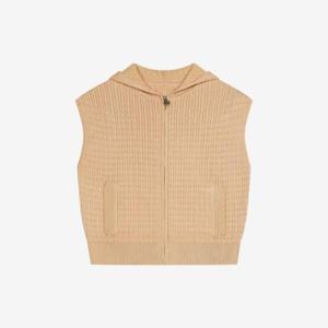 베스띠벨리 세이브존04 니트 짜임 후드 집업 베스트 BKVCF29420