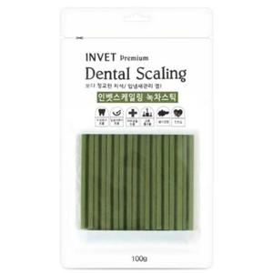애견껌 인벳 덴탈 스케일링 녹차스틱 별 1팩 100g
