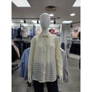 뱅뱅 세이브존06 봄 여성 에어리 체크 셔링 셔츠 NSM120