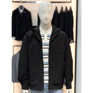 [바쏘옴므]블랙 스모킹 디테일 블루종 점퍼