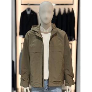 [바쏘옴므]카키 스모킹 디테일 블루종 점퍼