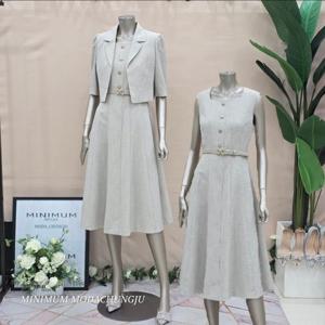 [미니멈]MD 자켓 슬리브 리스원피스 셋트 MD MMYBAWO6030 Z_CJ