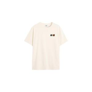 Maison Kitsune메종 키츠네 더블 볼드 폭스 헤드 컴포트 티셔츠 라떼 OM011CFKJ0118-P702