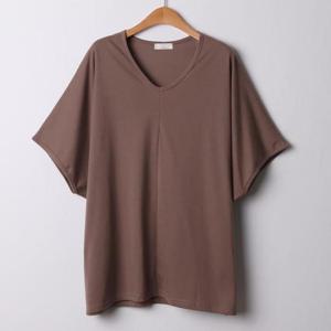 [강물처럼]아이우먼 코튼브이넥절개반팔티 ILE027M408 빅사이즈