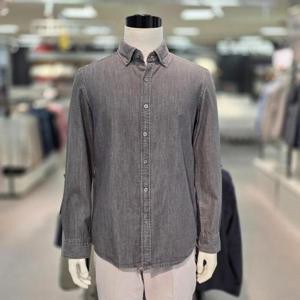 트레몰로 HC05 남성 트레몰로 솔리드 데님 긴팔 캐주얼 남방 TRHNL5F058501