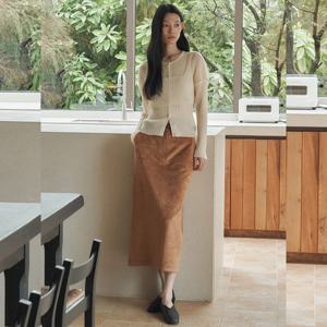 [쥬크]스웨이드 H라인 스커트 (Z254MSD007)