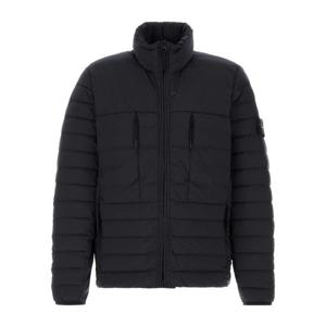 스톤아일랜드 스탠드 칼라 스트레치 나일론 다운 재킷 L1S15410