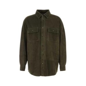 로에베 긴팔 셔츠 H526Y31L56 KHAKIGREEN Green