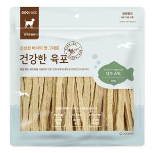 건강한육포 강아지간식 대구 순살 스틱 300g